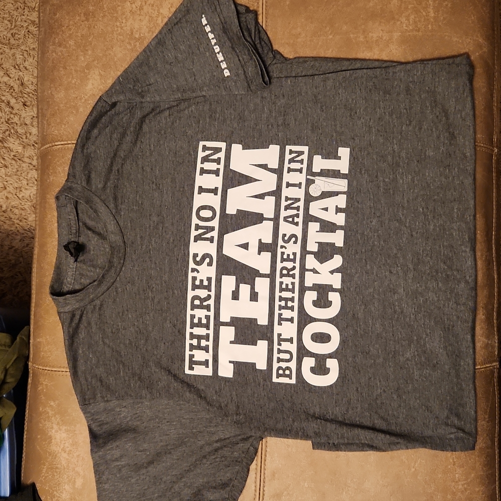 Dark Heather gray funny cocktail shirt